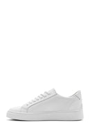 Erkek Beyaz Bağcıklı Deri Sneaker | Derimod Erkek Beyaz Bağcıklı Deri Sneaker | Derimod
