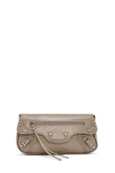 Women's Gray Metal Detailed Crossbody Bag | Derimod Women's Gray Metal Detailed Crossbody Bag | Derimod