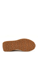 Men's White Lace-up Thick-Sole Leather Casual Sneaker | Derimod Men's White Lace-up Thick-Sole Leather Casual Sneaker | Derimod