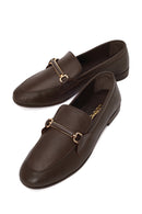 Kadın Kahverengi Toka Detaylı Deri Maskülen Loafer | Derimod Kadın Kahverengi Toka Detaylı Deri Maskülen Loafer | Derimod