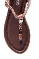 Women's Crocodile Patterned Sandals | Derimod Women's Crocodile Patterned Sandals | Derimod