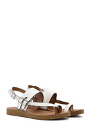 Women's White Ankle Strap Flip Flops Sandals | Derimod Women's White Ankle Strap Flip Flops Sandals | Derimod