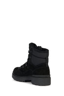 Geox Women's Black Nevegal Abx Suede Leather Boots | Derimod Geox Women's Black Nevegal Abx Suede Leather Boots | Derimod