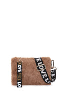 Women's Camel Plush Portfolio Bag | Derimod Women's Camel Plush Portfolio Bag | Derimod