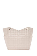 Women's Cream Printed Shoulder Bag | Derimod Women's Cream Printed Shoulder Bag | Derimod