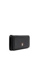 Women's Black Wallet with Strap Detail | Derimod Women's Black Wallet with Strap Detail | Derimod