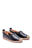 Kadın Taş Detaylı Deri Espadril | Derimod Kadın Taş Detaylı Deri Espadril | Derimod