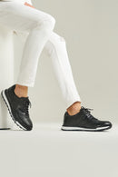 Kroko Desenli Erkek Deri Sneaker | Derimod Kroko Desenli Erkek Deri Sneaker | Derimod