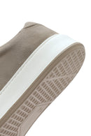 Men's Beige Thick Soled Laced Suede Leather Sneaker | Derimod Men's Beige Thick Soled Laced Suede Leather Sneaker | Derimod