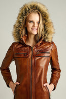 Teresa Kadın Deri Ceket | Derimod Teresa Kadın Deri Ceket | Derimod