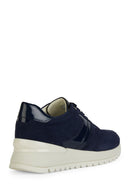 Geox Kadın Lacivert Desya Bağcıklı Deri Sneaker | Derimod Geox Kadın Lacivert Desya Bağcıklı Deri Sneaker | Derimod