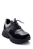 Women's Leather Suede Detail Sneaker | Derimod Women's Leather Suede Detail Sneaker | Derimod