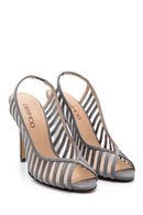 Women's Suede Leather Heeled Shoes | Derimod Women's Suede Leather Heeled Shoes | Derimod