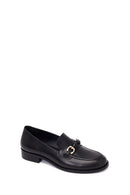 Kadın Siyah Tokalı Deri Maskülen Loafer | Derimod Kadın Siyah Tokalı Deri Maskülen Loafer | Derimod