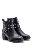 Women's Buckle Detailed Heeled Boots | Derimod Women's Buckle Detailed Heeled Boots | Derimod