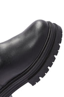 Women's Black Buckle Detailed Leather Chelsea Boots | Derimod Women's Black Buckle Detailed Leather Chelsea Boots | Derimod