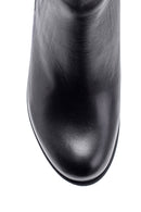 Women's Crocodile Detailed Heeled Leather Boots | Derimod Women's Crocodile Detailed Heeled Leather Boots | Derimod