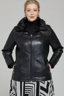 Mira (plus) Kadın Siyah Mont | Derimod Mira (plus) Kadın Siyah Mont | Derimod