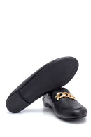 Kadın Zincir Detaylı Deri Loafer | Derimod Kadın Zincir Detaylı Deri Loafer | Derimod