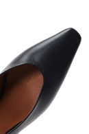 Women's Black Leather Thin Heeled Shoes | Derimod Women's Black Leather Thin Heeled Shoes | Derimod