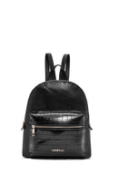 Kadın Siyah Desenli Sırt Çantası | Derimod Kadın Siyah Desenli Sırt Çantası | Derimod