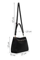 Woman Black Long-Strap Classic Shoulder Bag | Derimod Woman Black Long-Strap Classic Shoulder Bag | Derimod