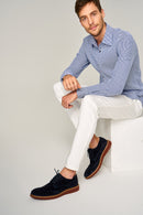 Erkek Lacivert Süet Deri Ayakkabı | Derimod Erkek Lacivert Süet Deri Ayakkabı | Derimod