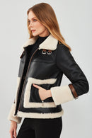 Megeve Kadın Siyah Deri Ceket | Derimod Megeve Kadın Siyah Deri Ceket | Derimod