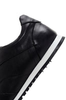 Erkek Siyah Bağcıklı Deri Sneaker | Derimod Erkek Siyah Bağcıklı Deri Sneaker | Derimod