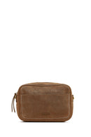 Woman Tan Long-Strap Suede Crossbody Bag | Derimod Woman Tan Long-Strap Suede Crossbody Bag | Derimod