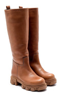 Women's Leather Thick Soled Boots | Derimod Women's Leather Thick Soled Boots | Derimod