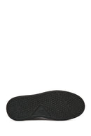 Erkek Siyah Bağcıklı Kalın Tabanlı Deri Sneaker | Derimod Erkek Siyah Bağcıklı Kalın Tabanlı Deri Sneaker | Derimod