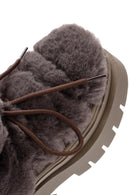 Women's Mink Thick-Soled Plush Detailed Boots | Derimod Women's Mink Thick-Soled Plush Detailed Boots | Derimod