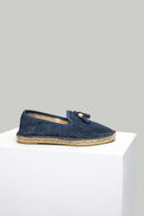 Püskül Detaylı Saks Mavi Kadın Deri Espadril | Derimod Püskül Detaylı Saks Mavi Kadın Deri Espadril | Derimod