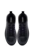 Male Black Lace-Up Leather Sneaker | Derimod Male Black Lace-Up Leather Sneaker | Derimod