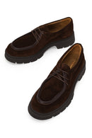 Woman Brown Lace-Up Thick-Soled Suede Casual Shoes | Derimod Woman Brown Lace-Up Thick-Soled Suede Casual Shoes | Derimod