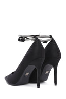 Women's Black Ankle Strap Stiletto Heel | Derimod Women's Black Ankle Strap Stiletto Heel | Derimod