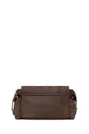 Woman Brown Fabric Crossbody Bag | Derimod Woman Brown Fabric Crossbody Bag | Derimod