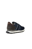 Geox Men's Navy Blue Spherica Vseries Lace-up Suede Leather Sneaker | Derimod Geox Men's Navy Blue Spherica Vseries Lace-up Suede Leather Sneaker | Derimod