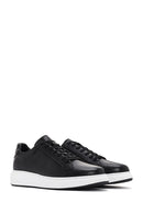 Erkek Siyah Bağcıklı Deri Sneaker | Derimod Erkek Siyah Bağcıklı Deri Sneaker | Derimod