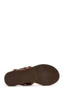 Women's Brown Ankle Strap Leather Bodrum Sandals | Derimod Women's Brown Ankle Strap Leather Bodrum Sandals | Derimod