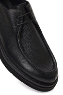 Male Black Lace-Up Thick-Soled Leather Casual Shoes | Derimod Male Black Lace-Up Thick-Soled Leather Casual Shoes | Derimod