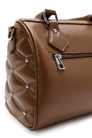 Kadın Vizon Uzun Askılı Aksesuarlı Kapitone Desenli Kol Çantası | Derimod Kadın Vizon Uzun Askılı Aksesuarlı Kapitone Desenli Kol Çantası | Derimod