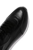 Erkek Siyah Kalın Tabanlı Deri Casual Sneaker | Derimod Erkek Siyah Kalın Tabanlı Deri Casual Sneaker | Derimod