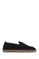 Men's Navy Blue Suede Leather Espadrille | Derimod Men's Navy Blue Suede Leather Espadrille | Derimod