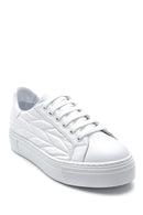 Kadın Deri Desenli Sneaker | Derimod Kadın Deri Desenli Sneaker | Derimod