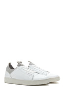 Men's White Leather Sneaker | Derimod Men's White Leather Sneaker | Derimod