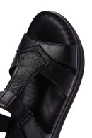 Women's Black Ankle Strap Leather Comfort Sandals | Derimod Women's Black Ankle Strap Leather Comfort Sandals | Derimod