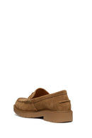 Geox Women's Tan Spherica Ec1 Suede Masculine Loafer | Derimod Geox Women's Tan Spherica Ec1 Suede Masculine Loafer | Derimod