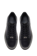 Male Black Lace-Up Leather Sneaker | Derimod Male Black Lace-Up Leather Sneaker | Derimod